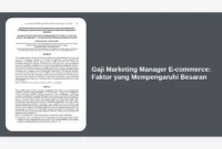 Gaji Marketing Manager E-commerce: Faktor yang Mempengaruhi Besaran