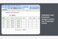 Kalkulator Gaji Karyawan dengan Lembur dan Tunjangan Online