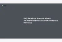 Gaji Rata-Rata Fresh Graduate Akuntansi di Perusahaan Multinasional Indonesia