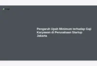 Pengaruh Upah Minimum terhadap Gaji Karyawan di Perusahaan Startup Jakarta
