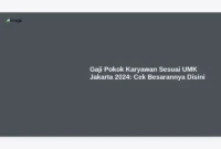 Gaji Pokok Karyawan Sesuai UMK Jakarta 2024: Cek Besarannya Disini