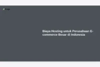 Biaya Hosting untuk Perusahaan E-commerce Besar di Indonesia