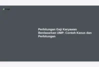 Perhitungan Gaji Karyawan Berdasarkan UMP: Contoh Kasus dan Perhitungan