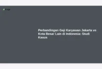 Perbandingan Gaji Karyawan Jakarta vs Kota Besar Lain di Indonesia: Studi Kasus